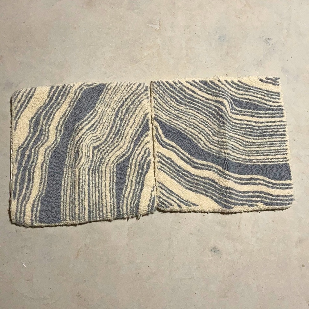 Two West Elm pillow covers